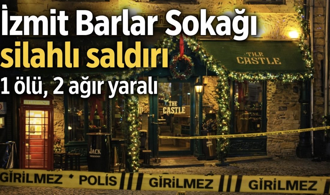 İzmit Barlar Sokağı'nda silahlı saldırı gerçekleşti. Araçtan açılan ateş sonucu
