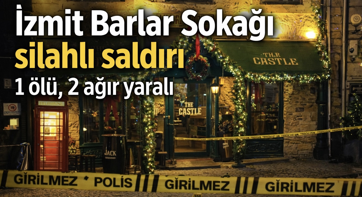 İzmit Barlar Sokağı'nda silahlı saldırı gerçekleşti. Araçtan açılan ateş sonucu