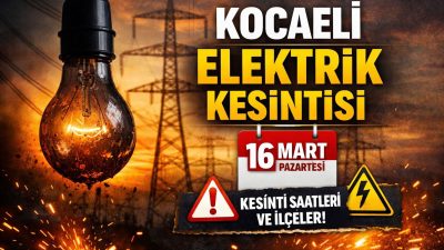 SEDAŞ, Kocaeli’de 16 Mart Pazartesi günü bazı ilçelerde planlı bakım