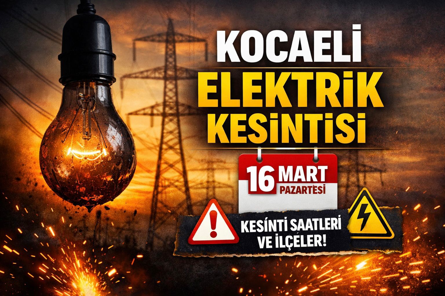 SEDAŞ, Kocaeli’de 16 Mart Pazartesi günü bazı ilçelerde planlı bakım