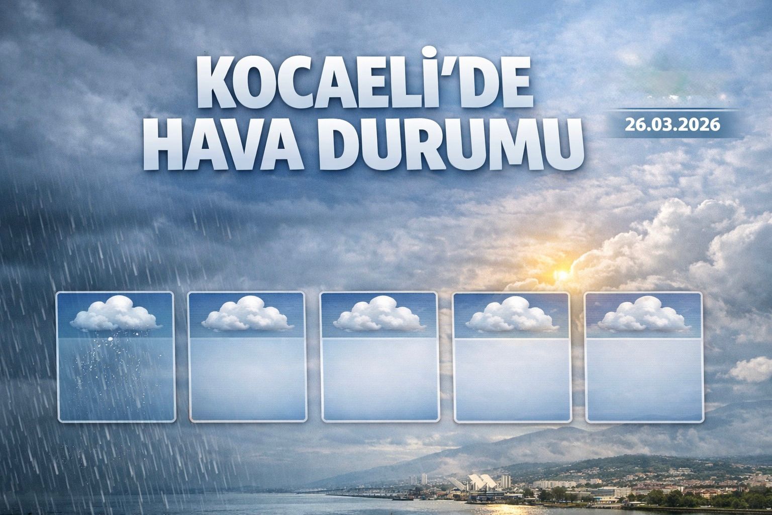 Kocaeli’de hava bugün sabah saatlerinde sisli ve nemli başladı. Öğle