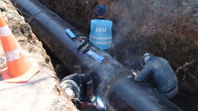 Kocaeli Gebze’de 900 mm içme suyu ana iletim hattında arıza