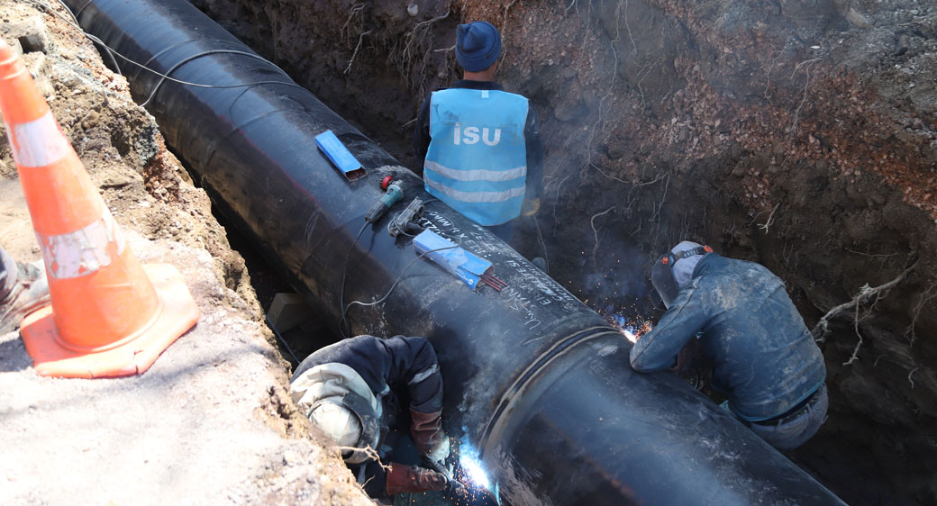 Kocaeli Gebze’de 900 mm içme suyu ana iletim hattında arıza