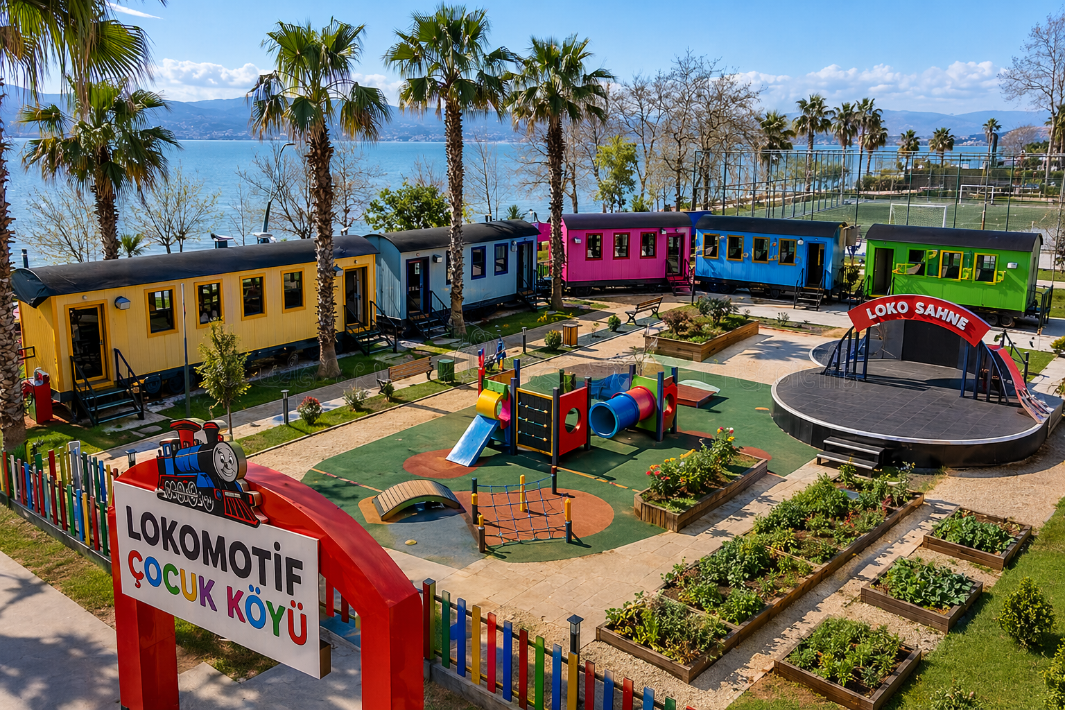 Kocaeli Büyükşehir Belediyesi’nin çocuklara yönelik hayata geçirdiği Lokomotif Çocuk Köyü