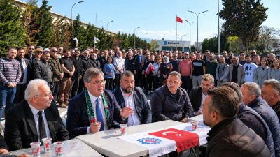 Harun Özgür Yıldızlı, grevdeki Bekaert işçilerini ziyaret ederek “Türkiye şartlarında