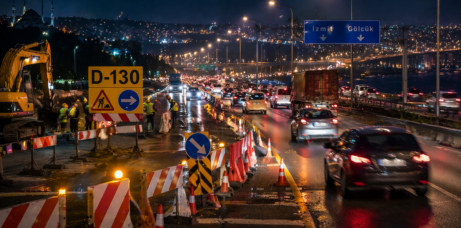 Kocaelili sürücüler için kritik uyarı yapıldı. D-130 Karayolunda trafik akışında