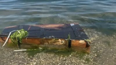 Kocaeli sahilinde denize vurmuş kapalı sandık vatandaşları tedirgin etti. İçeriği