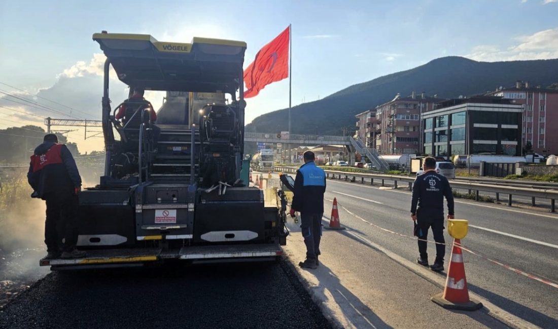 Kocaeli Büyükşehir Belediyesi tarafından Körfez Şirinyalı’da yapımı süren durak cebi