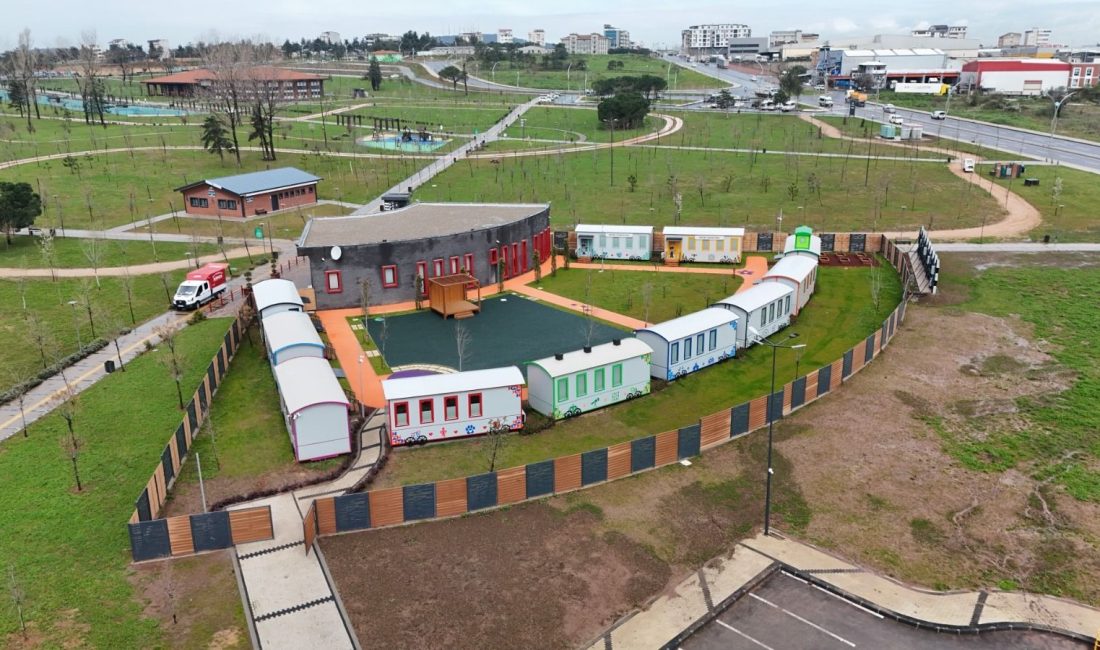 Çocukların güvenli ve eğitici ortamda vakit geçireceği Lokomotif Çocuk Köyü,