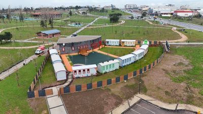 Çocukların güvenli ve eğitici ortamda vakit geçireceği Lokomotif Çocuk Köyü,