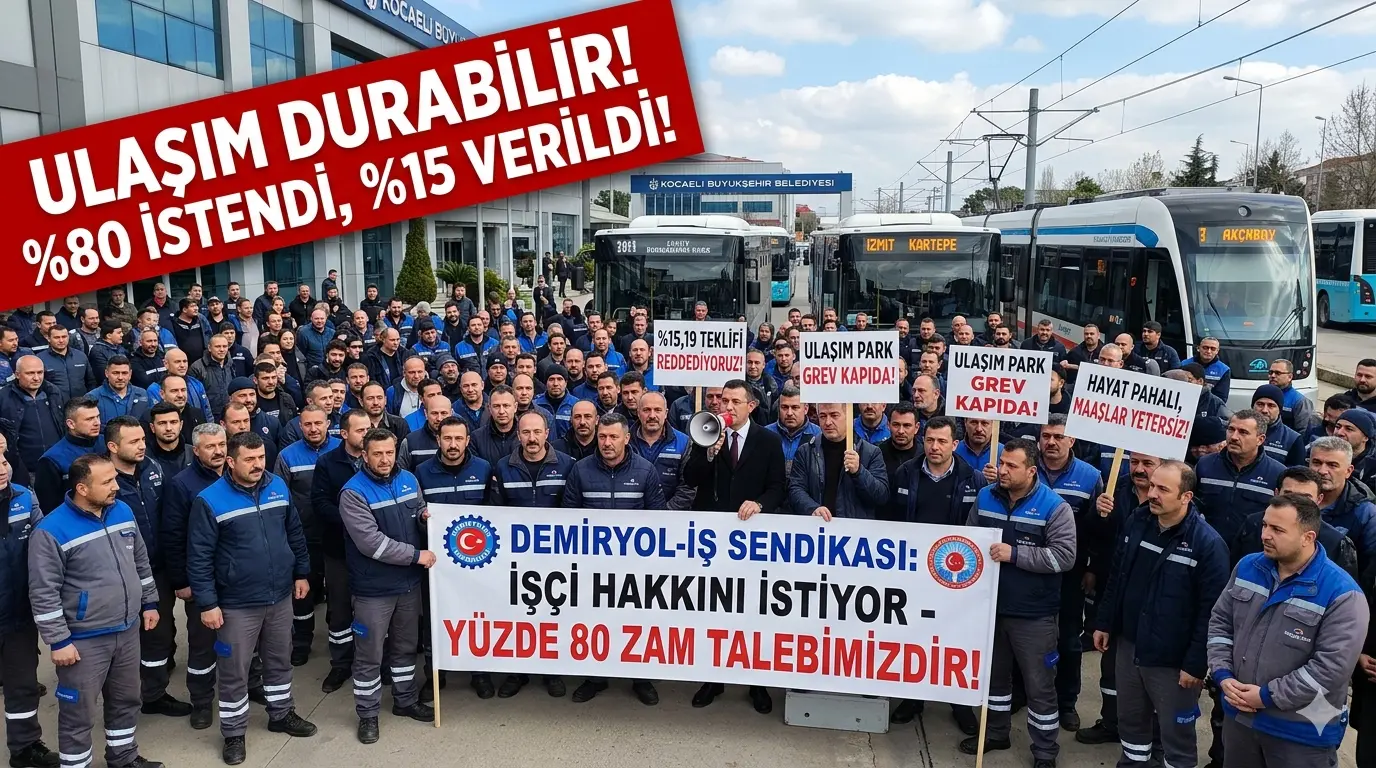 Kocaeli Büyükşehir Belediyesi iştiraki Ulaşım Park’ta 2 bin 400 işçiyi