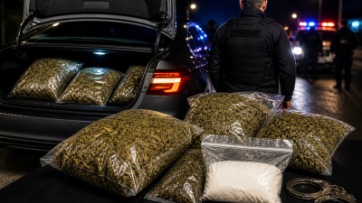 Kocaeli’nin Derince ilçesinde durdurulan araçta 2 kilo skunk ve kokain