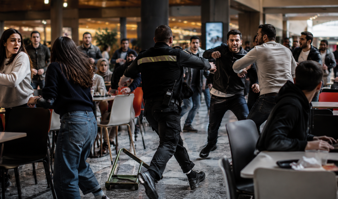 İzmit’teki bir alışveriş merkezinin yemek katında iki grup arasında çıkan