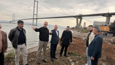 Dilovası’nda yapımı süren yeni sahil projesiyle yürüyüş yolları, dinlenme alanları
