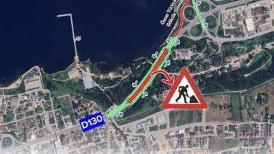 Kocaeli’de Başiskele Kavşağı Projesi kapsamında D-130 Karayolu gece saatlerinde trafiğe