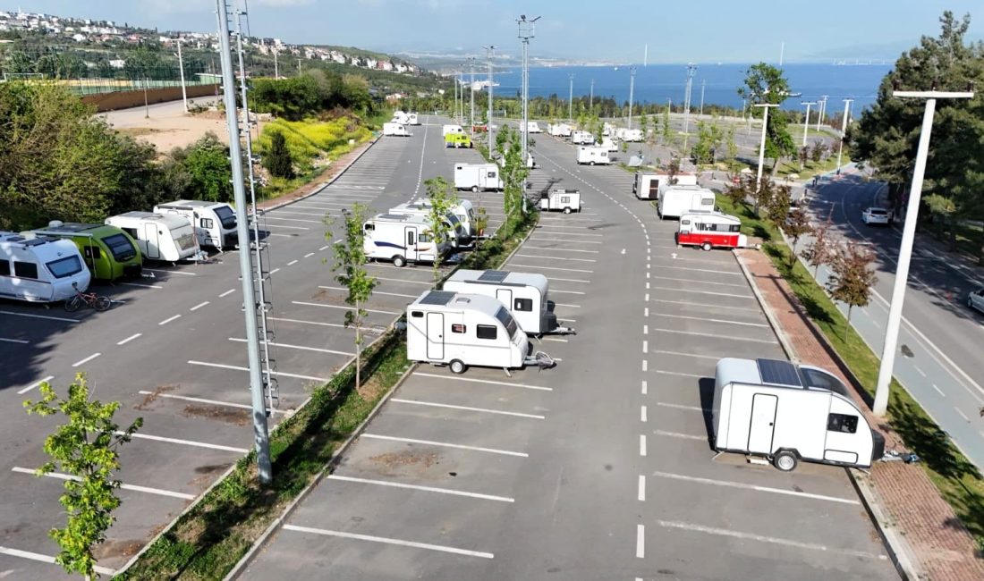 Kocaeli Darıca Millet Bahçesi Karavan Park’ta kayıt yaptırmayan karavanların yediemin