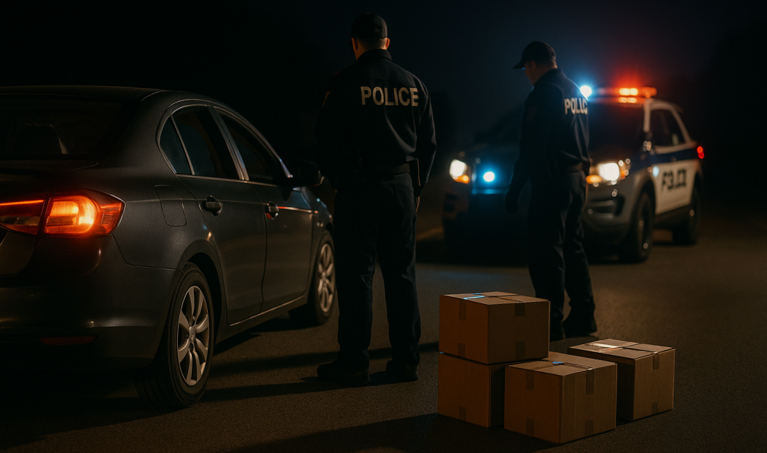 Kocaeli’de durdurulan bir araçta yapılan kontrolde 5 bin paket kaçak