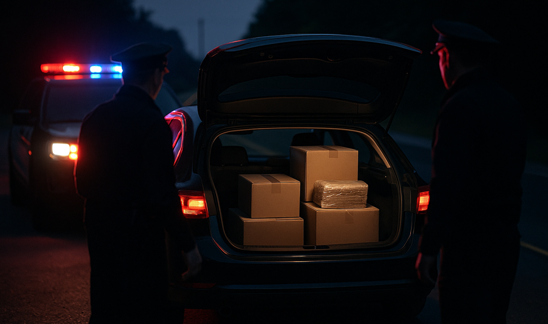 Kocaeli’de denetimde durdurulan bir araçta yapılan aramada 5 bin paket