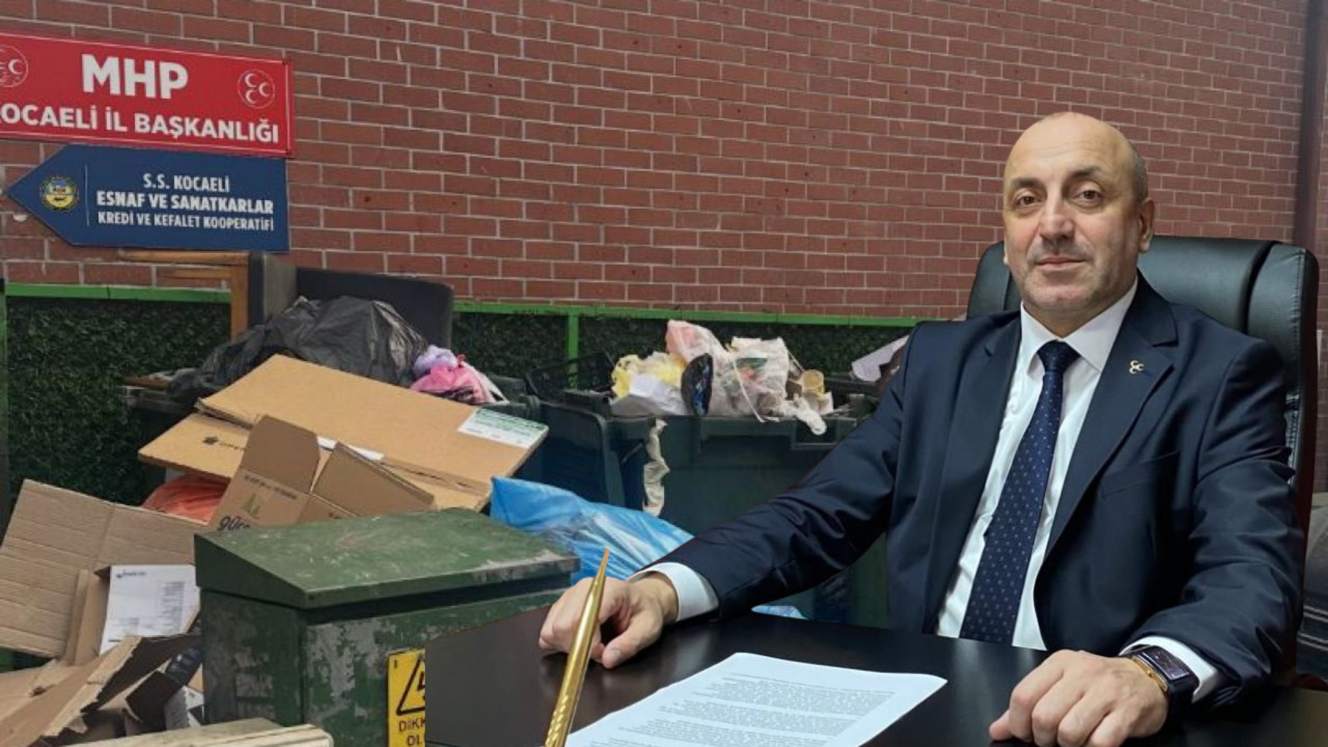 MHP İzmit İlçe Başkanı İlker Kazan, sosyal medyadaki “çöp konteynerı