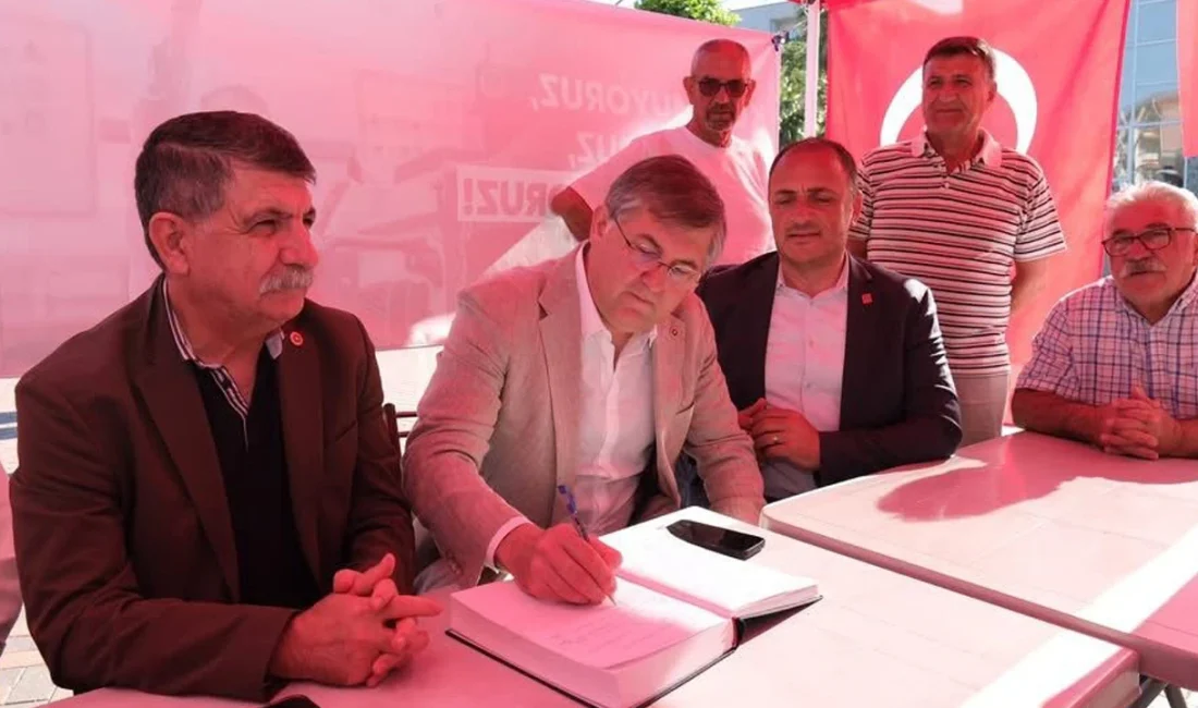 CHP Gölcük İlçe Örgütü’nün Özgür Özel’e destek amacıyla başlattığı imza