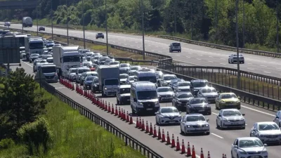Kocaeli’de TEM Otoyolu’nun Muallimköy–Doğu Hereke arasındaki İstanbul–Ankara yönü, üstyapı yenileme