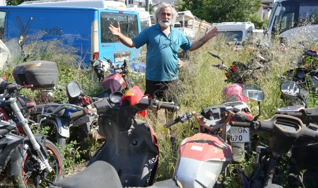 Kocaeli'de trafikten men edilen ve haciz nedeniyle yediemin otoparkına çekilen