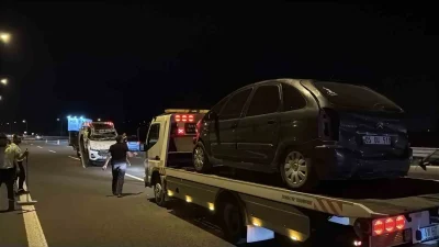 Kuzey Marmara Otoyolu'nun Kocaeli sınırlarında meydana gelen trafik kazasında, takla