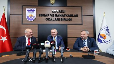 Kocaeli Büyükşehir Belediye Başkanı Tahir Büyükakın, KESOB Başkanı Kadir Durmuş