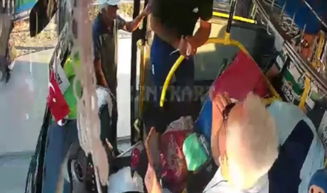 Kocaeli'nin İzmit ilçesinde özel halk otobüsünde yaşanan olayda, yasak durakta
