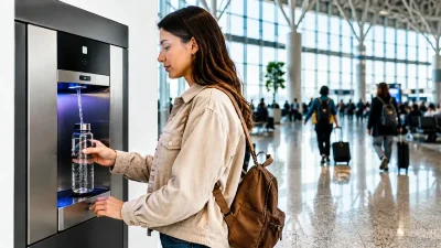 Ulaştırma ve Altyapı Bakanlığı'nın havalimanlarında başlattığı ücretsiz su sebili uygulaması,