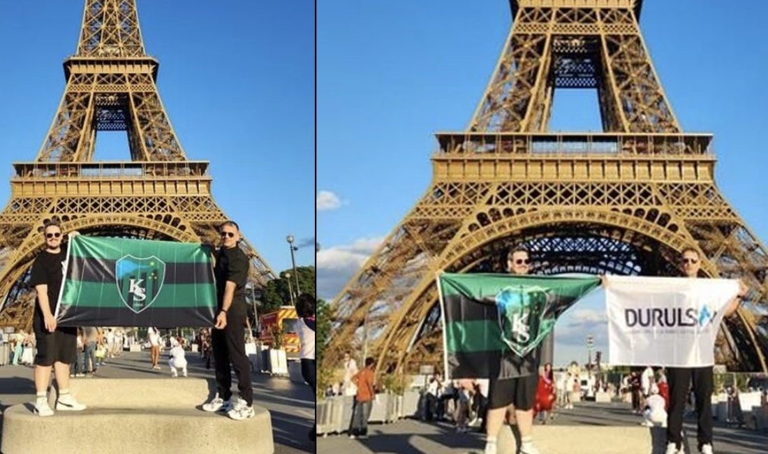 Fransa’nın başkenti Paris’e iş için giden Durulsan çalışanları, Eyfel Kulesi