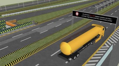 Kocaeli’de kamyon ve tır trafiğini kontrol altına almak için Gabari