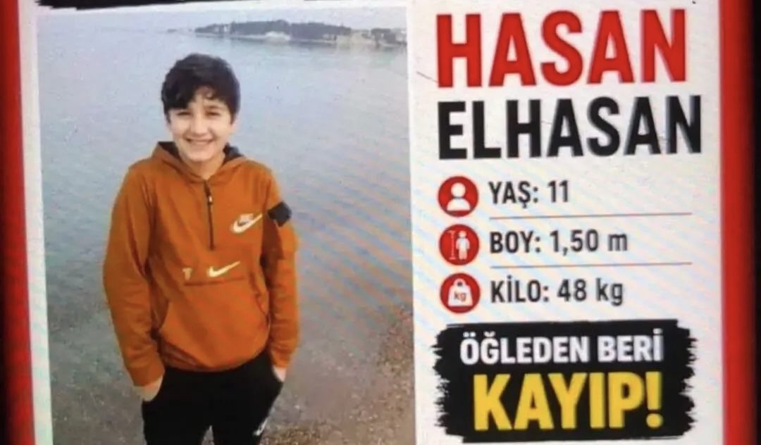 Kocaeli’nin Gebze ilçesinde 11 yaşındaki Hasan Elhasan’dan dün öğle saatlerinden