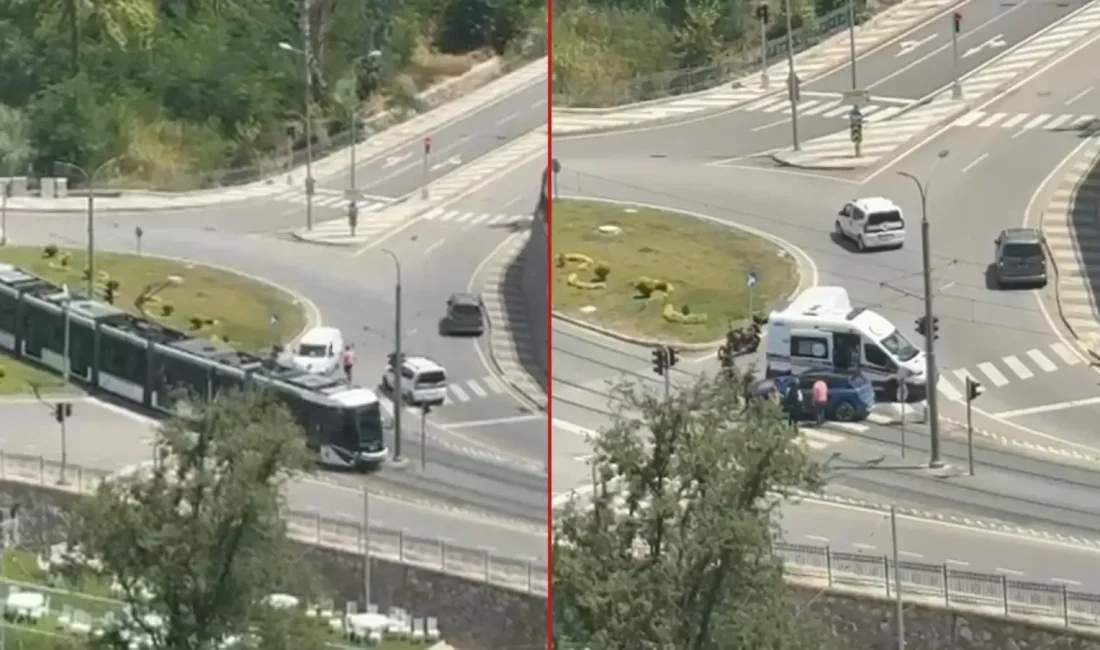 Kocaeli’nin İzmit ilçesinde 28 Haziran Başaran Tramvay Durağı yakınlarında tramvay