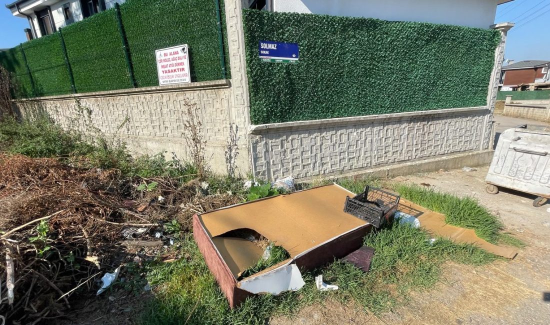 Kocaeli'nin Kartepe ilçesi Sarımeşe Mahallesi'nde, belediyenin "Çöp, moloz ve inşaat