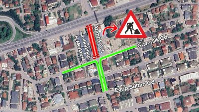 Kocaeli Büyükşehir Belediyesi'nin Başiskele Kavşağı Projesi kapsamında Atatürk Caddesi, altyapı