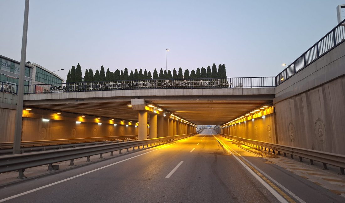 Kocaeli Büyükşehir Belediyesi, Köseköy battı-çıktı alt geçidinde 190 aydınlatma elemanını