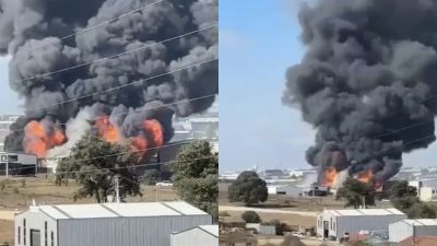Kocaeli’nin Gebze ilçesinde bulunan bir kimya fabrikasında çıkan yangında 2