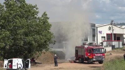 Kocaeli’nin Başiskele ilçesinde çalışma sırasında doğal gaz boru hattının delinmesi