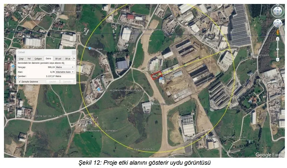 Gebze Balçık Mahallesi'nde TGS Kimya A.Ş. tarafından kurulması planlanan kimyasal