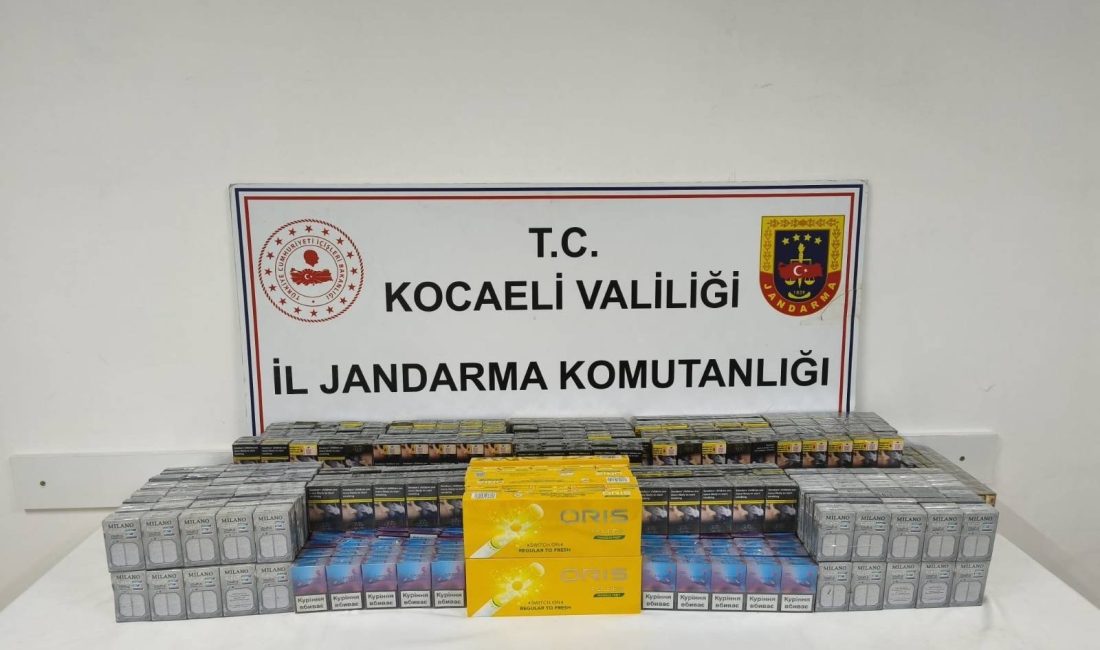 Kocaeli’nin Dilovası ilçesinde jandarma ekipleri tarafından durdurulan bir araçta yapılan