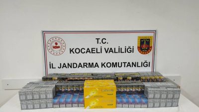 Kocaeli’nin Dilovası ilçesinde jandarma ekipleri tarafından durdurulan bir araçta yapılan